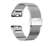 1.0 Mesh Stainless Steel Band for Garmin Smart Watch Replacement Strap 20mm 22mm 26mm Metal Wristband Bracelet Belt Accessories Watchbands