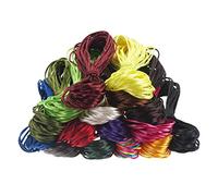 1.0 mm Nylon String for Bracelet Making, Nylon Thread Silk Satin Rattail Cord for Jewelry Making, Chinese Knotting, 16 Colors 175 Yards Total Beading Rope for Necklaces, Weaving, Kumihimo, Macrame