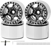1.0” RC Beadlock Wheel CNC Aluminum Alloy Wheel Rims for 1/18 TRX4M, 4PCS