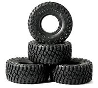 1.0” RC Tyre All-Terrain Sticky Rubber Tires w/Foam Insert for 1/18 TRX4M | Compatible with 1/18 Traxxas Ford Bronco 97054-1 1/24 Axial SCX24 FMS FCX24 RC Crawlers High Grip Off-Road Tire Set (4Pcs)