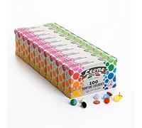1,000 colourful drawing pins, lion Dell'Era, 10 boxes of 100 pieces, made in Italy