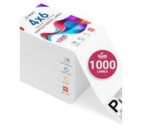 1,000 Unit Fanfold 4x6 Direct Thermal Shipping Labels - BPA-Free, Smudge-Resistant, Strong Adhesive - Compatible with Rollo, Zebra, MUNBYN Printers - Works with UPS, USPS, FedEx, Amazon FBA