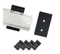 1.08 Width Universal DIN Rail Mount Clip Snap in Din-Rail Mounting Brackets DIN Rail Fixed Clamp Aluminum Alloy Solid State Relay Clip for 35mm Din Rail Black 4-Pack for Countersunk Head M3 Screws