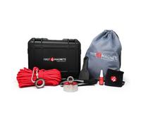 1,080Kg Pull - Apex 360 Magnet Fishing Kit With Super High Power 75mm Neodymium Magnet - Gloves, Thread Locker, 20M Rope