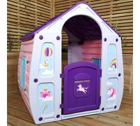 1.09m Purple Kids Indoor Outdoor Plastic Wendy House Unicorn Magical Playhouse Samuel Alexander Purple One Size