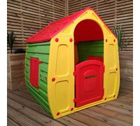 Samuel Alexander 1.09m Yellow & Red Kids Indoor Outdoor Plastic Wendy House Magical Playhouse