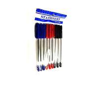 1.0mm Medium Ballpoint Pens Ball Point Biros Red Blue Black Classical Appearance Fit For School Students Office