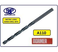 Dormer A11010.0 A110 HSS Long Series Drill 10.00mm OL:184mm WL:121mm