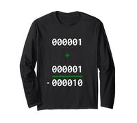 1+1=10 Binary Math Joke Programmer Humor Long Sleeve T-Shirt