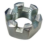 (1) 1-14 Slotted Hex Castle Nut Zinc Plated 1" x 14 Fine Thread 1 inch fine - Durable and Sturdy, Good Holding Power in Different Materials