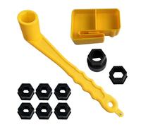 1-1/16" Light-Weight Propeller Wrench 91-859046Q4 & Prop Stop Block PMPS-1-DP W/Multiple Sockets Fit for Mercury Mercruiser Alpha, For Marine Boat Prop, Fits all Outboard & Stern Drive Applications