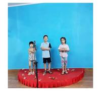 1/1.2/1.5m Small Stage Platform, Non-slip Stage with Non-shifting Carpet & Detachable Skirting, for School Chorus/Performances(H 15cm/5.9'',Dia 1m/39.4'')