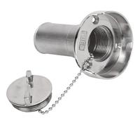 1-1/2"(38mm) Marine Deck Fill with Keyless Cap 316 Stainless Steel Hardware for Boat Yacht Caravan Gas Fuel for Water Filler