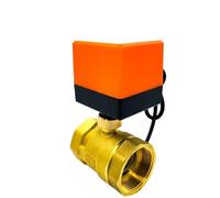 1-1/2" Brass Electric Valve Three-Wire Two-Way Air Conditioning Floor Heating Water Tower Switch Valve 220V 24V 12V(24VDC)(24vdc)