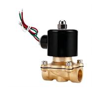 1-1/2 inch 2 Way Normally Closed Solenoid Valve 220V 12V 24V Brass Solenoid Valve for Air Diesel Oil Size:DC12(BSP,AC220)