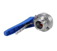 1-1/2 inch 38mm SS304 Stainless Steel Sanitary 1.5 inch Tri Clamp Butterfly Valve Squeeze Trigger for Homebrew Dairy Product