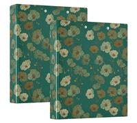 1-1/2 Inch Binder Luxury Geranium Ash Ark Green Round Ringing Binder with Clipboard 1 Pack School Supplies 200 Sheets