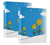 1-1/2 Inch Binders for School Lazy Snow Hawkeye Sunflower