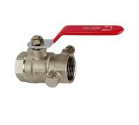 1-1/2 Inch Brass Lever Ball Valve with Side Drain Port PN25 Full Bore