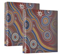 1-1/2 Inch Notebook Binders Bohemian Aboriginal Dot Art Inspired