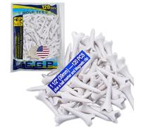 1 1/2 Inch Plastic Golf Tees,Short Tees 120 Pack-4 Prongs with Low Friction Design for Iron,Par Threes,Hybrids and Driving Range,with High Stability and Low-Friction Performance White Golf Tees