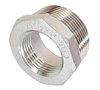 1-1/2" Male x 1" Female Thread Reducer Bushing Pipe Fitting, Adapter, Stainless Steel SS 304 NPT