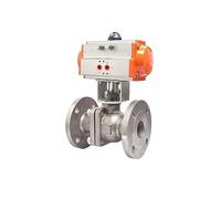 1-1/2" Pneumatic Ball Valve Stainless Steel Double Acting High Temperature Steam Pneumatic Quick Cut-Off Ball Valves Quick Connect