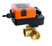 1 1/2'' proprotion Valve 3 Way T Port, AC/DC24V Electric regulating Valve 4-20mA or 0-10V modulating for Flow Regulation(4-20mA)