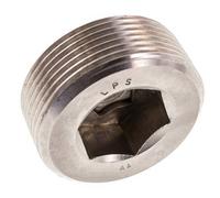 1 1/2'' Stainless steel Closing plug with Inner Hex without collar 40 Bar