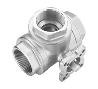 1-1/2'' Stainless Steel High Platform 3-Way Ball Valve T/L Type Female Thread(T Type)