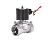 1-1/2" Stainless Steel Solenoid Valve Normally Closed DN40 Pipeline Control Switch Water Valves for Water Oil Air 220V 24V 12V(NPT-110VAC)