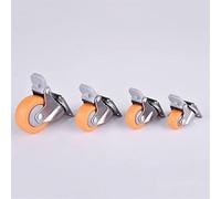 1/1.25/1.5/2 Inch Furniture Casters Wheels Orange Swivel Castor Trolley Castors 1pc(C,1.25 inch)
