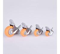 1/1.25/1.5/2 Inch Furniture Casters Wheels Orange Swivel Castor Trolley Castors 1pc(E,1.5 inch)