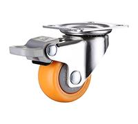 1 1.25 1.5 2inch Heavy Duty 60kg Orange Swivel Castor Wheels Trolley Furniture Caster 4Pcs Casters(2b2c,1.0 Inch)