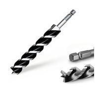 1-1/4"×10" Professional Auger Drill Bit for Wood with Quick Change 1/2" Hex Shank- 3-Cutter Design with Dual-Flute for Fast Chip Removal, Fits Hardwood, Softwood,Tree Stumps 31.75mmx255mm