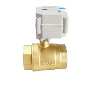 1-1/4'' 2 Way Brass Motorized Ball Valve with Manual Override DN32 Metal Gears Electric Valve Opening time 5s(NPT Thread_DC5V_CR201)