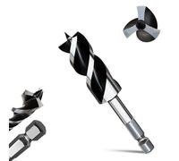 1-1/4"×6" Professional Auger Bit for Wood - 3-Cutter Design with Tri-Flute for Fast Chip Removal, Fits Hardwood, Softwood, PVC, Drywall & Tree Stumps