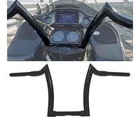 1 1/4" Black Ape Hanger Handlebar Compatible for Harley 883 1200 Sportster XL Softail FLST FXST Dyna, Road King 1994-2023, Road Glide 1998-2013 Motorcycle 12 inch Rise