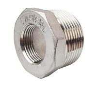 1-1/4" Male x 3/4" Female Thread Reducer Bushing Pipe Fitting, Adapter, Stainless Steel SS 304 NPT