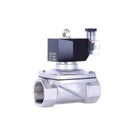 1-1/4" Normally Closed Stainless Steel IP65 Waterproof Water Solenoid Valve 110V 220V 12V 24V Solenoid Valve for Water Gas(NPT-110VAC-NBR-SEAL)