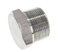 1 1/4'' NPT Male Zinc plated Steel Closing plug with Outer Hex 80 Bar