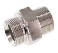 1 1/4'' NPT x G 1 1/4'' Stainless steel Double Nipple 40 Bar - Hydraulic