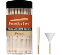 1 1/4 Size Cones - Pre Rolling Rolled Preroll Pre Rolls Papers Cone - Cones with Filter Tips and Packing Tubes Included