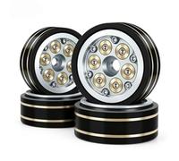 1.1" 4PCS Brass Beadlock Wheel Rims For Axial For SCX24 1/24 1/18 RC Car