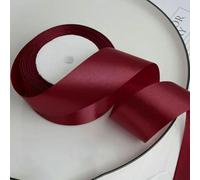 1-1.5-2-2.5-4-5cm Satin Ribbon DIY Crafts Handmade Roses Material Christmas Halloween Wedding Birthday Party Wrapping Tape-33Wine Red-4cm Wide