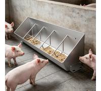 1/1.5/2 M L Pig Feeders and Waterers Up to 5/8/ 10 Hogs, Waterproof Livestock Feeder Trough Cattle Goats Horses Animal Bowl, Outside Hog Feeding Troughs(1m/3.3ft 5bit)