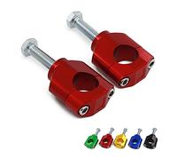 1 1/8" 28mm CNC HandleBar Bar Risers Clamp Mount Adapter For Motorcycle Hand bar Honda CR125R CR250R CRF250R CRF450R CRF450RX CRF250X CRF450X Kawasaki KX125 KX250 KX250F KX450F Suzuki RMZ250 Red