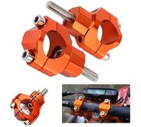 1 1/8" 28mm Motorcycle Handlebar Risers,1 Pair Bar Risers Clamp Handlebar Riser CNC Aluminum for 125-530 SX SXF EXC EXCF XCW XCFW 00-16-Orange