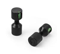 1-1/8" Two Hole Pins Built-in Level 6061 Aluminum Lightweight Construction 2 Hole Flange Alignment Pin with Anodized Oxide Finish 2Pcs (Black)