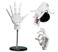 1:1 Flexible Hand Model, Hand Mannequin for Artists, Left Desktop Puppet, Display Stand with Moveable Joint & Base for Drawing, Painting, Sketching(8x14 Inch)